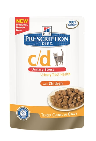 Hill's Prescription Diet Hill's Feline C/D Stress Urinaire Poulet 85 GR (12 pièces)