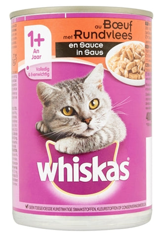 Whiskas Tin Adult Beef In Sauce 400 GR (12 pieces)