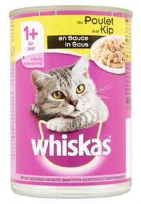 Whiskas Can Adult Morceaux En Sauce Poulet 400 GR (12 pièces)