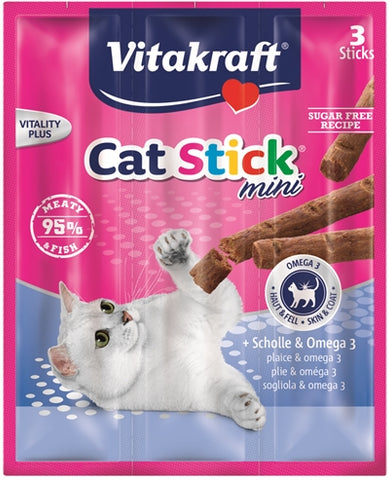 Vitakraft Cat-Stick Mini Plaice / Omega 3 3 ST