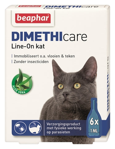 Beaphar Dimethicare Line-On Chat Contre Puces Et Tiques 6 PIP 1 ML