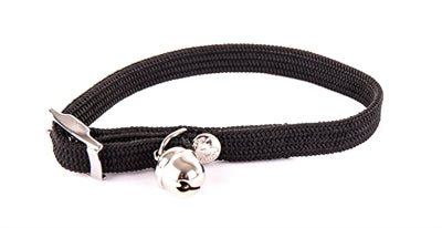 Martin Sellier Collier Chat Elastique Nylon Noir 30X1 CM