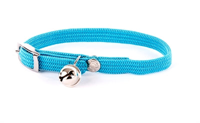 Martin Sellier Collier Chat Elastique Nylon Turquoise 30X1 CM
