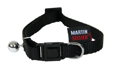Martin Sellier Collier pour Chat Nylon Uni Noir 11 MMX20-30 CM