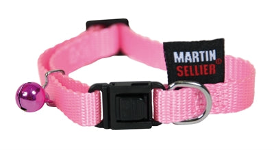 Martin Sellier Collier Chat Nylon Uni Rose 13 MMX20-30 CM