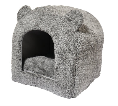 40 Winks Lit pour Chat Palissandre Igloo Teddy Gris 38X38X40 CM