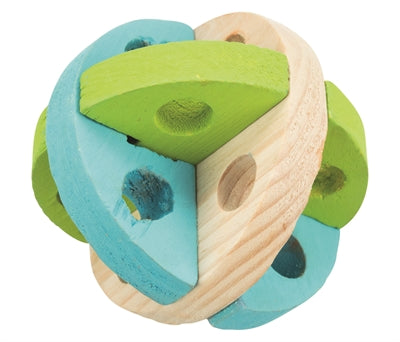 Trixie Balle de Jeu et Snack Bois 8 CM