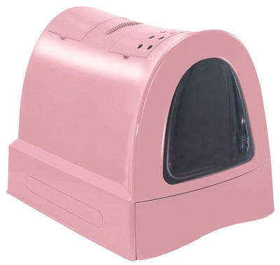 Bac à litière pour chat Imac Zuma avec tiroir coulissant rose 40X56X42.5 CM