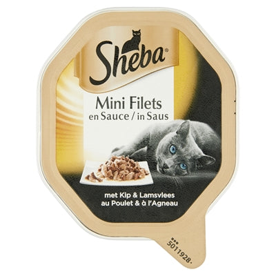 Sheba Alu Mini Fillets Chicken / Lamb In Sauce 85 GR (22 pieces)