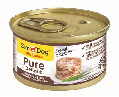 Gimdog Little Darling Pure Delight Poulet / Bœuf 85 GR (12 pièces)