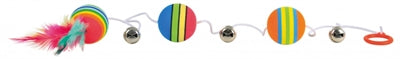 Trixie Boules Arc-en-Ciel Sur Cordon Élastique 3 PCS