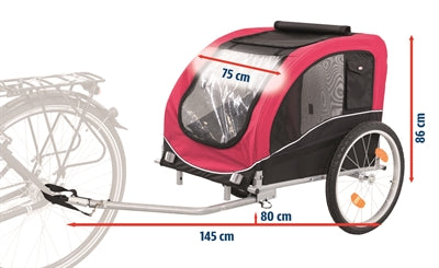 Remorque à vélo pour chien Trixie noir / rouge