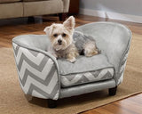 Enchanted Pet Enchanted Dog Bed Sofa Chevron Gray 68X41X38 CM