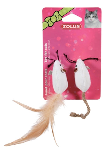 Zolux Canvas Mouse White 5 CM 2 ST