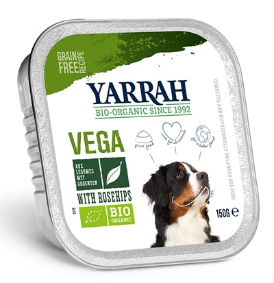 Yarrah Dog Alu Chunks Vega With Rose Hips 12X150 GR