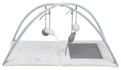 Trixie Tapis à gratter avec jouets sur cordon gris 60x33x42 cm