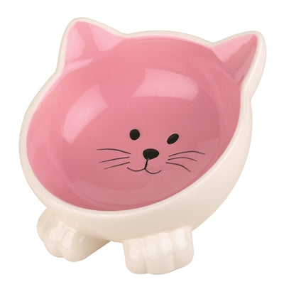 Happy Pet Bowl Cat Orb Pink / Cream