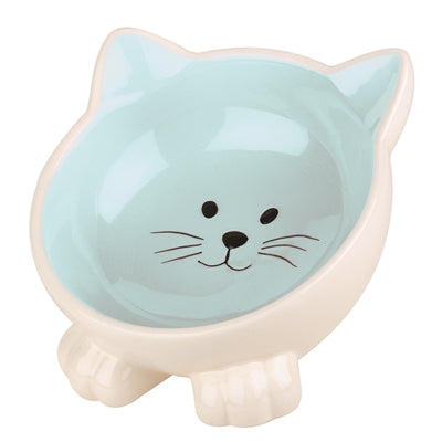 Happy Pet Bowl Cat Orb Blue / Cream
