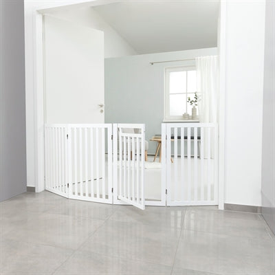 Trixie Barrière pour Chien avec Porte Blanc 60-160 X 81 CM