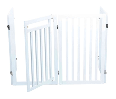 Trixie Barrière pour Chien avec Porte Blanc 60-160 X 81 CM