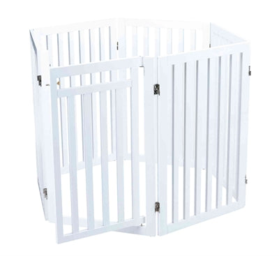 Trixie Barrière pour Chien avec Porte Blanc 60-160 X 81 CM