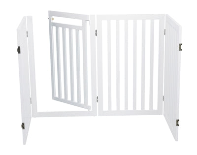Trixie Barrière pour Chien avec Porte Blanc 60-160 X 81 CM