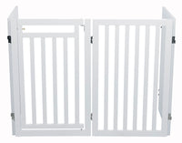 Trixie Barrière pour Chien avec Porte Blanc 60-160 X 81 CM