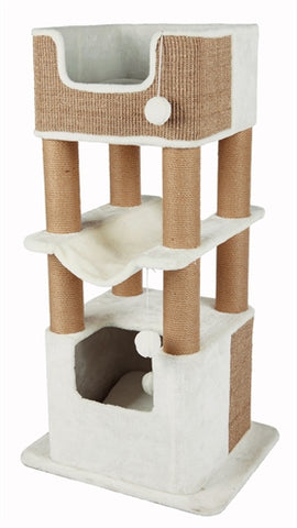 Trixie Arbre à chat Lucano Blanc/Taupe 58 x 48 x 110 cm