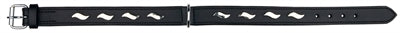 Trixie Dog Collar Active Leather With Waves Black
