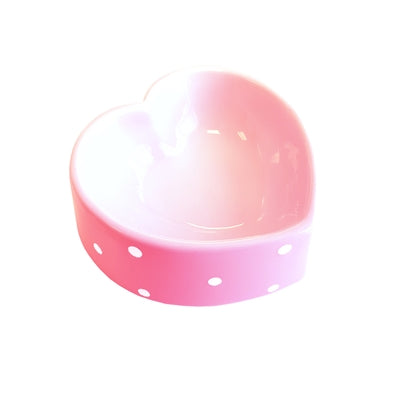 Happy Pet Bowl Polka Dot Heart Pink 16 CM