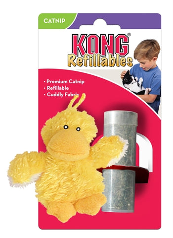 Kong Cat Peluche Canard Jaune Cataire 9X5X5.5 CM