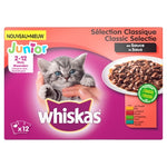Whiskas Multipack Pouch Junior Classic Selectie Vlees In Saus 12X100 GR (4 stuks)