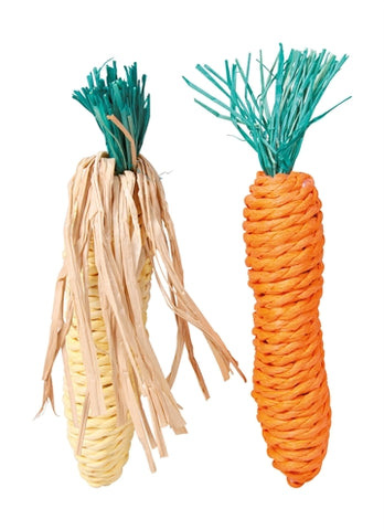Trixie Carrot And Corn Cob With Straw 15 CM 2 ST