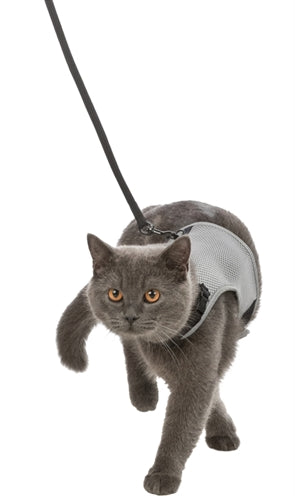 Trixie Cat Harness Soft With Leash Assorted 24-42 CMX1.2 MTR