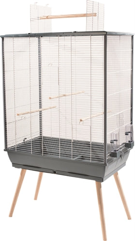 Zolux Cage à oiseaux Neo Jili XL Gris 81 x 48 x 132 cm