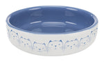 Trixie Gamelle / Abreuvoir Chat Nez Plat Bleu Clair / Blanc 300 ML 15 CM
