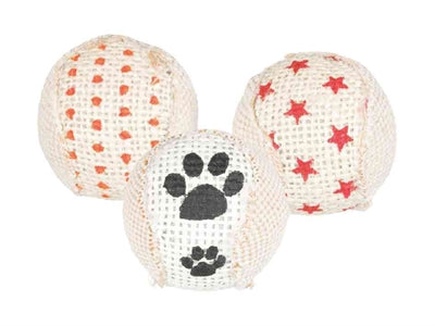 Trixie Ratchet Balls Jute 5X5X5 CM 3 PCS