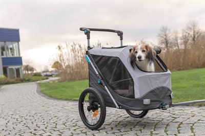 Trixie Remorque de vélo pliable pour chien Gris