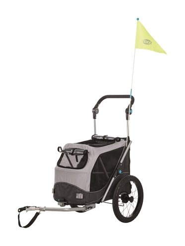 Trixie Remorque de vélo pliable pour chien Gris