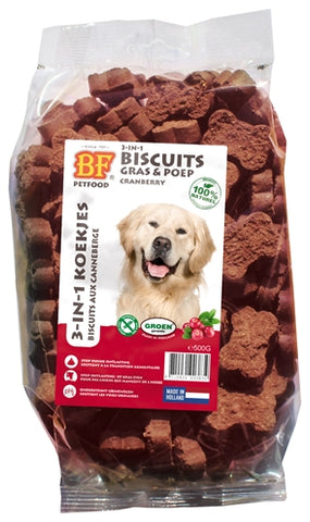 Biofood 3 In 1 Dog Biscuits With Cranberry 500 GR