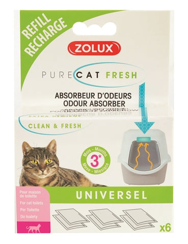Zolux Clean &amp; Fresh Universal Filter Cat Litter 6 PCS