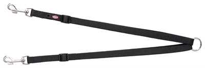 Trixie Laisse pour chien Premium Laisse de couplage Noir 40-70 x 1,5 cm
