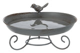 Trixie Bird Bath Metal On Foot Gray 22X22 CM 800 ML