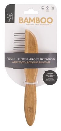 Hery Labo Peigne Grossier Avec Dents Rotatives Bambou