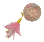 Cat 'N' Caboodle Happy Pet Mermaid Ball Large With Feathers Pink 30X8X8CM