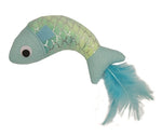 Cat 'N' Caboodle Happy Pet Mermaid Fish With Feathers Blue 13X10X3CM