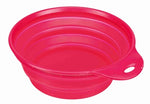 Trixie Food Bowl / Drinking Bowl Travel Solid Rim Silicone Assorted