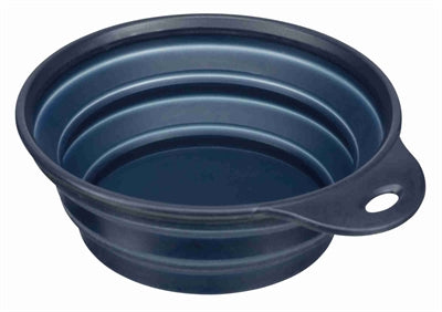 Trixie Food Bowl / Drinking Bowl Travel Solid Rim Silicone Assorted