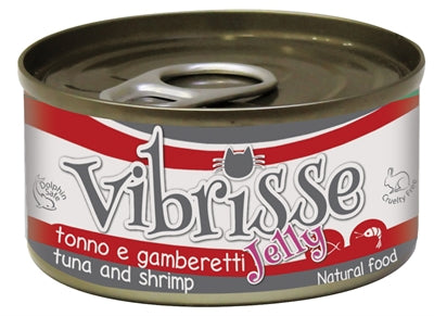 Vibrisse Cat Jelly Tonijn / Garnalen 70 GR (24 stuks)