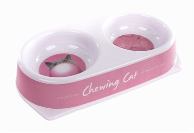Martin Sellier Food Bowl Cat Melamine Double Assorted 2X180 ML